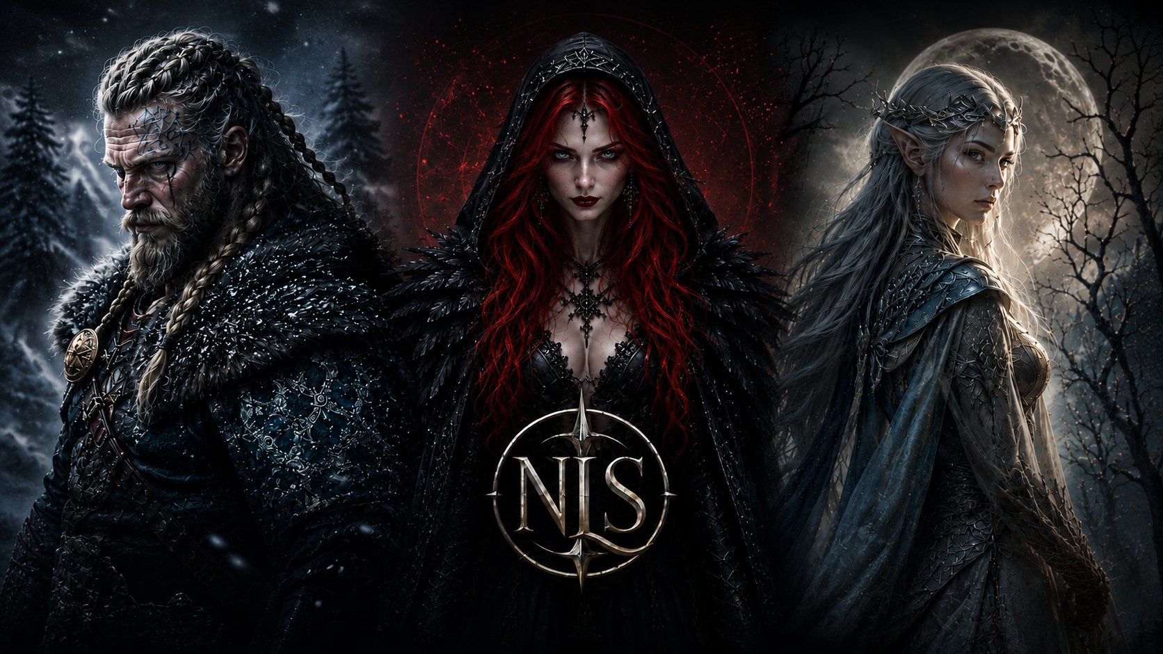 Founders Collection — Bjorn, Morrigan and Aelwen