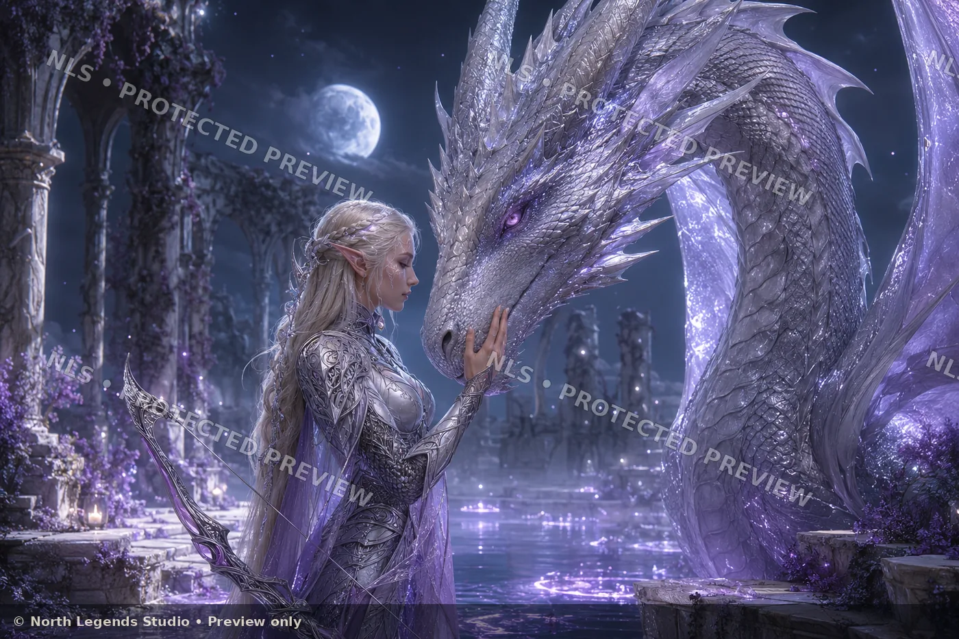 Aelwen et Vaelthar — Gardiens de la Cité Elfique